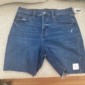 Distressed Denim Short with Butterfly Zippers, size 12